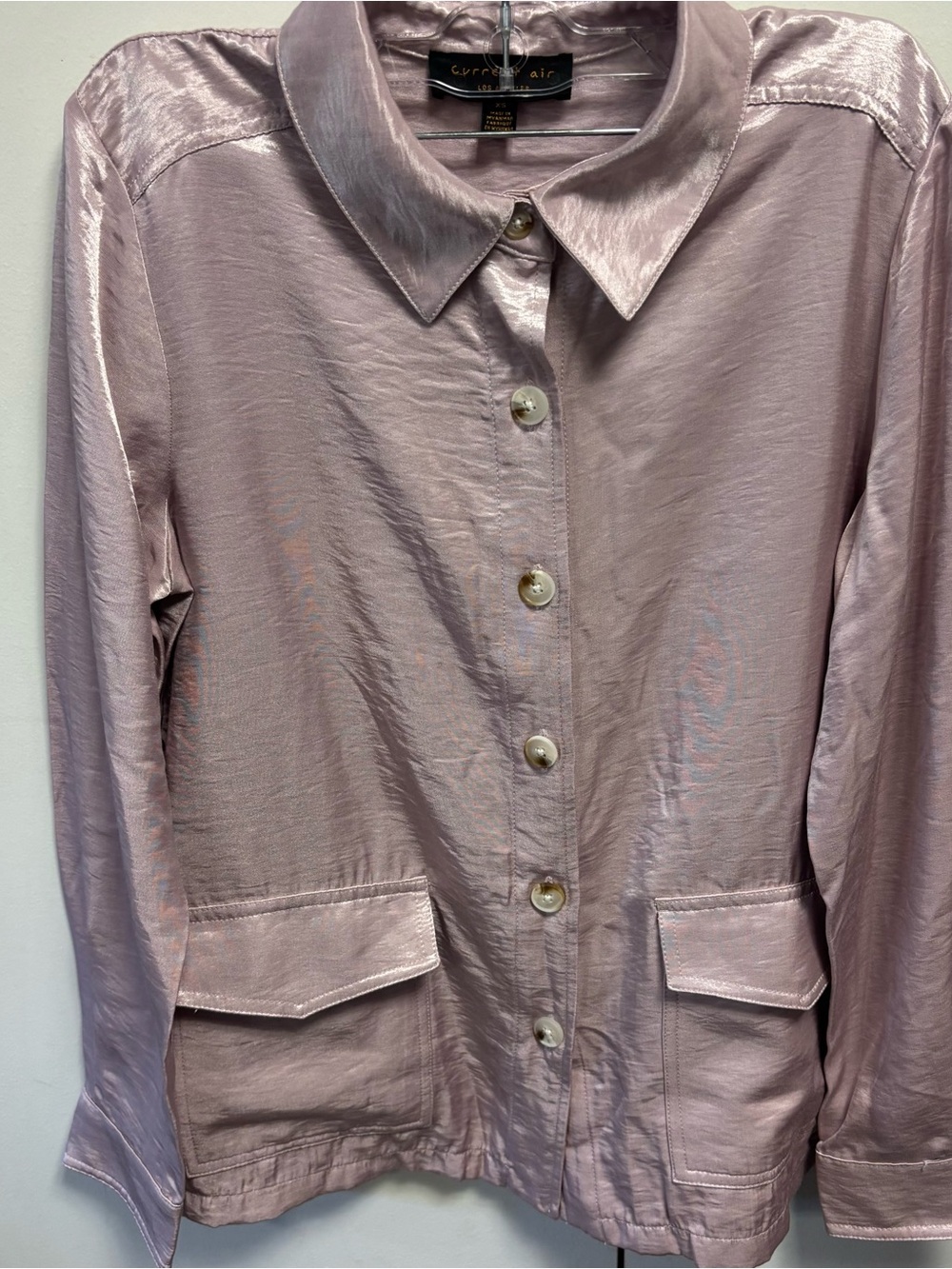 Current air XS pink shirt spacecore night out layering Y2K cyberg soft girl